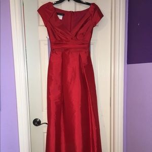 Red Alfred Sung Prom Dress